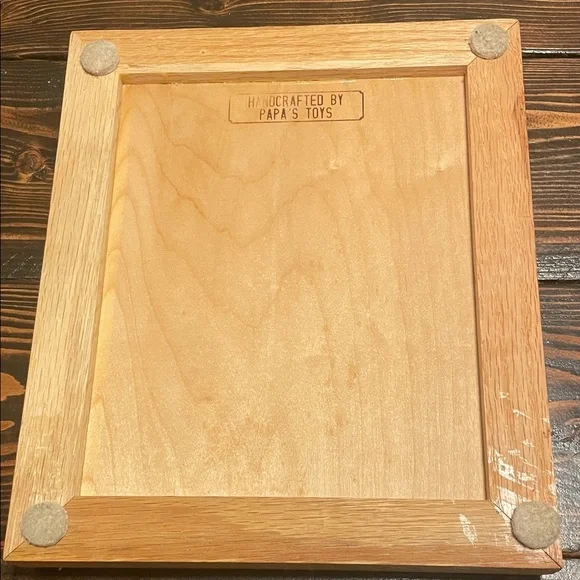 Handcrafted by Papa’s Toys Wooden Cork Display Trivet Reclaimed Cork Pad Frame - Picture 7 of 10